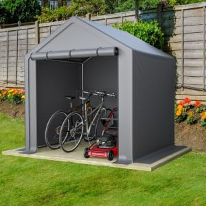 190 x 170 x 200 cm, garage per biciclette, capanno per attrezzo, tenda da garage, tenda da giardino, grigio scuro