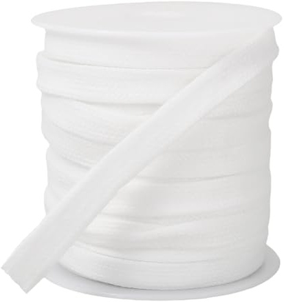 CABODYALS Cordón de Repuesto Plano Blanco de 18.29 m Y 12mm, Cordón Suave de Poliéster Duradero, Accesorios con Carretes para Pantalones Deportivos, Sudaderas, Chaquetas, Sudaderas Y Zapatos. Manuali