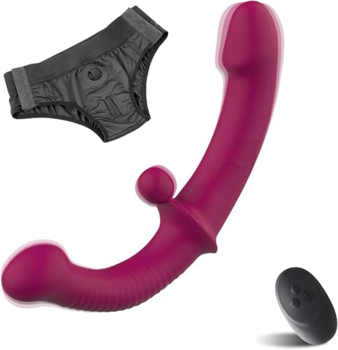 Dildo Doble Cinturones Vibradores, Vibrador Clitoris Punto G Dildo Anal, Arneses Sexuales, Consolador Mujer Lesbianas, Doble Penetración en Vibradorador Mujer Juguetes Eróticos para Pareja Sexuales