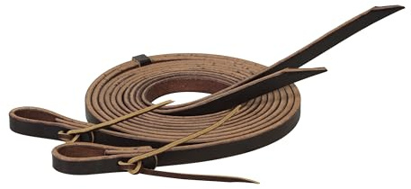 Weaver Leather Skirting Leather Split Reins, 7-feet Long Western Reins for Horses for Trail Riding, and More, Durable Equine Supplies, Dark Oil