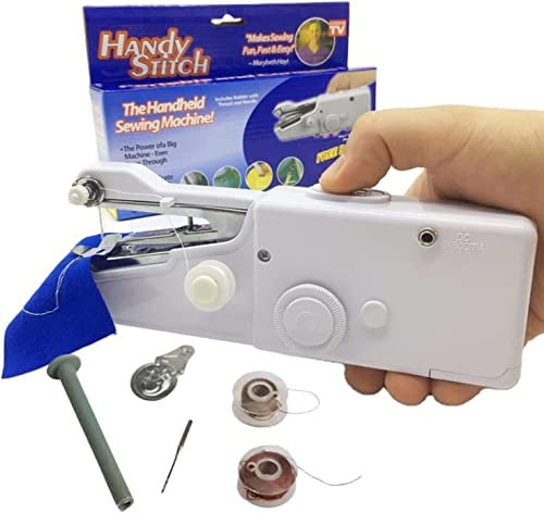 iLogic Mini Handnähmaschine, Reisenähmaschine, Elektrische Mini-Nähmaschine, Reiseset Plus Garn, Metall, Klein