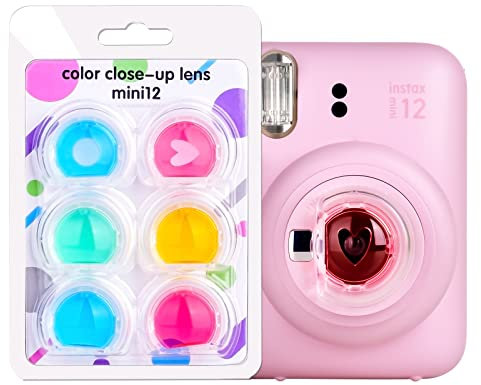 HIYQIN Filtri per Lenti Compatibili con Fotocamera Istantanea Fujifilm Instax Mini 12, Filtro per obiettivo Instax Mini 12, Set di Filtri per Lenti Colorate 6 in 1 Close-Up