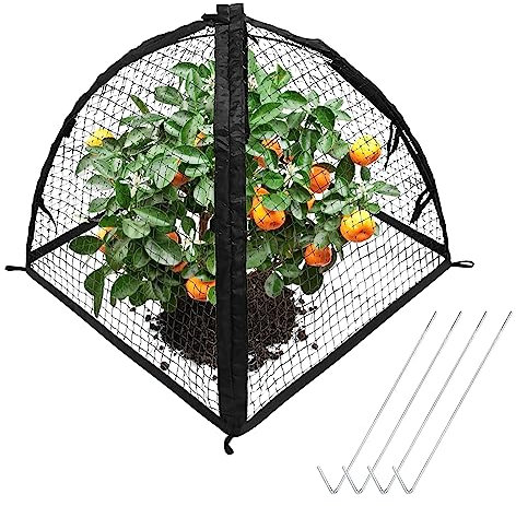 Cloche de Protection pour Plantes de Fraise, 55,9 x 55,9 x 55,9 cm, Tente de Protection des Plantes pour Les Cages de Plantes pour Garder Les Animaux à l'extérieur, Couverture en Maille pour protéger