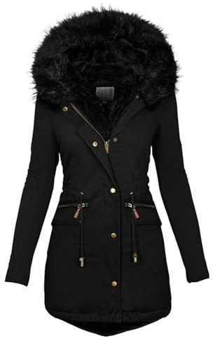 Manteau à capuche, épais, chaud, confortable, avec fermeture éclair, mi-long, pour femmes, transition, hiver, sorties de vacances, extérieur