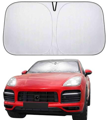 Car Windshield Sun Shade for Front Window, 55 * 27in Windscreen Sun Shade for Car inside Sun Protector for UV Ray, Sun Blocker Keep Interior Cool, Sun Screen Prevent Dashboard Fade