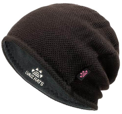 SHINCHIC Vintermössa för män varm fleece fodrad skalle keps för män vändbar kvinnor vindtät klocka hatt stickad varm unisex mössa