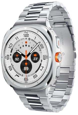Spigen Modern Fit 316L metallarmband designat för Samsung Galaxy Watch Ultra 47mm (2024, 2025) i rostfritt stål - Silver | Premium business armband metall rostfritt stål justerbar ersättning män kvinnor rem - silver
