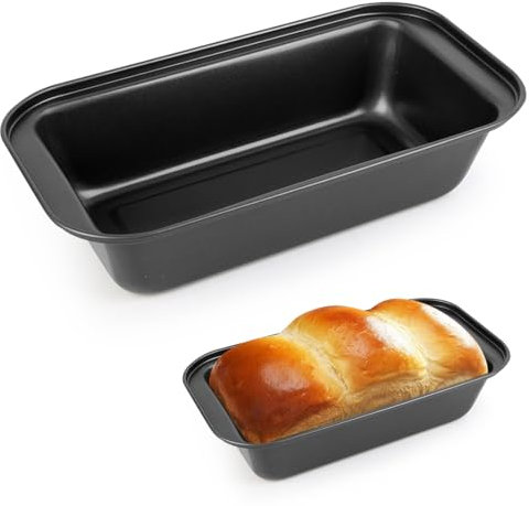2PCS Small Loaf Tin for Baking, Stainless Steel Small Bread Baking Tin, Non-Stick Loaf Pans Baking Trays, Rectangular Baking Moulds, Mini Air Fryer Cake Tin Accessories
