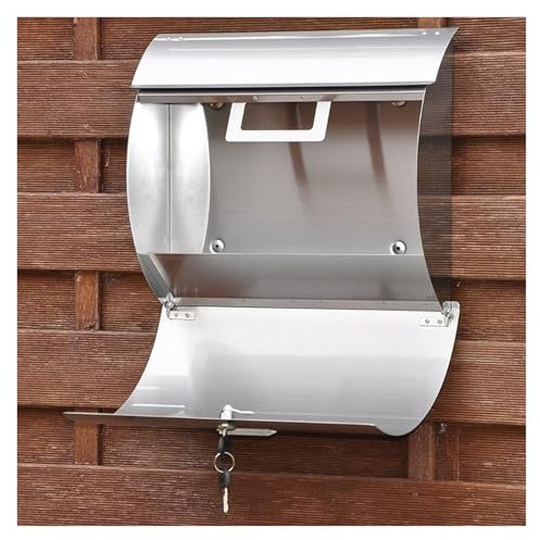 Cassetta postale moderna per consegna, posta elettronica, giornale, cassetta postale da parete per esterni, cassetta postale in acciaio inossidabile con serratura, posta per lettere, posta per es