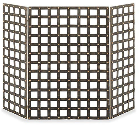 Parascintille per Camino Extra Largo, Protezione antincendio a 3 Pannelli con Rete Protettiva, Protezione antiscintille sicura per caminetti/stufe/Griglie.