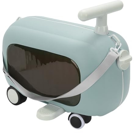 Gugxiom Valise à roulettes pour Enfants, Bagage de Scooter pour Les Tout-Petits, Bagage à Main avec Siège pour Tout-Petit, Valise pour Enfants pour Garçons et Filles âgés de 2 à 12 Ans (Blue)