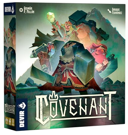 Devir - Covenant Board Game, Epic Dwarven Strategy Euro Game with Worker Placement & City Rebuilding for Adults & Teens, Age +14, 1-4 Players, 120 Playtime, Multi-Language (ES, EN, Catalan)