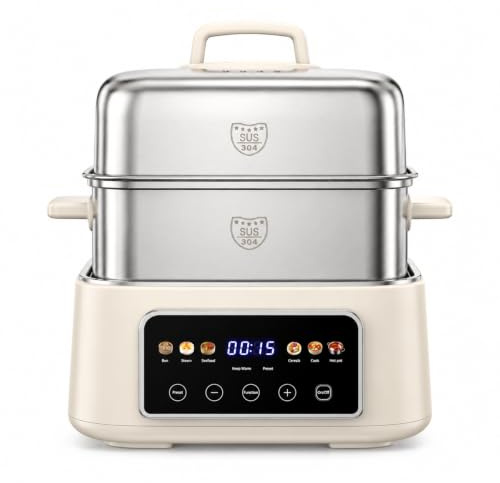 Fulgutonit 12.5L Vaporera Eléctrica de Acero Inoxidable 304