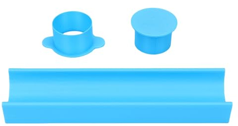 Brrnoo Rund Cake Pop-form med Bricka och Tryckare, 9,1 Tum PP Cake Pop Cutter Set för Bakning Fester Bröllopsfirande (himmelsblå)