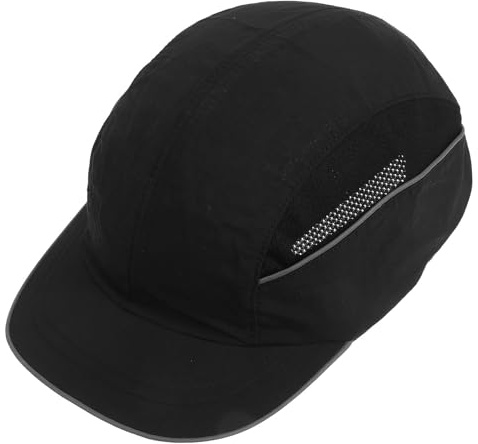 NULYLU Gorra de Béisbol con Casco de Seguridad Negro, Protector con Inserto Transpirable y ala Extendida para Mantenimiento Eléctrico y Trabajos de Construcción