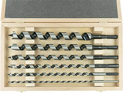 ENT 41202 Schlangenbohrer Set 6-teilig WS, Durchmesser (D) 6-10-12-16-20-24 mm, NL 250 mm, GL 320 mm