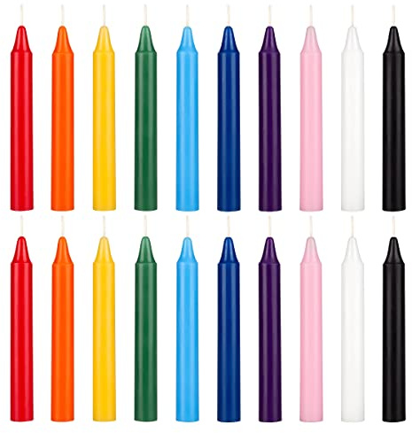 Mega Candles Mini Taper Chime Spell Candle 20 Count 4 x 1/2 Assorted