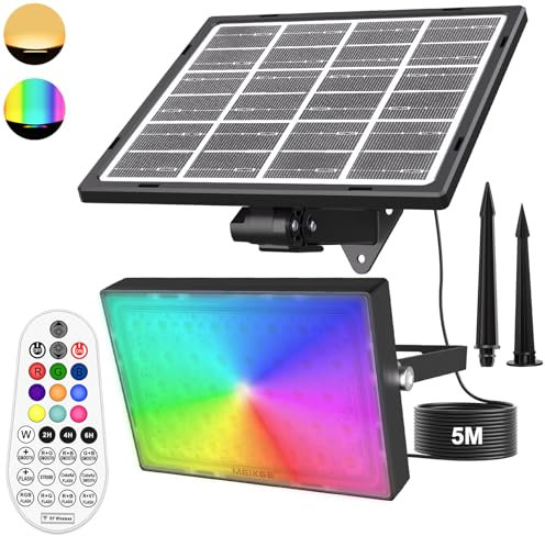 MEIKEE 12-farbiger RGB-LED-Solarstrahler mit Fernbedienung