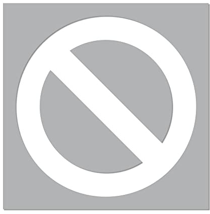 Signalétique.biz France - Signaletique.biz Pochoir Stationnement Interdit PVC 5 mm pour Marquage au Sol, Format 800 x 800 mm
