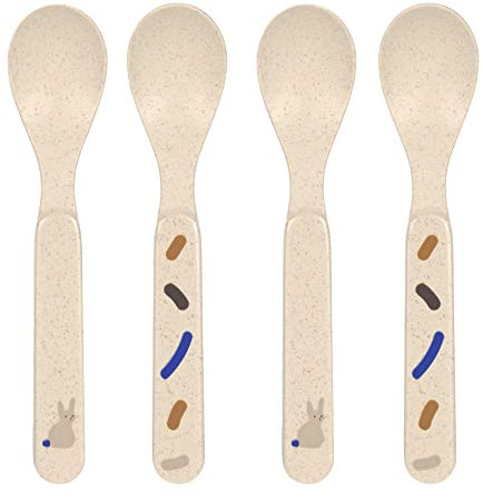 LÄSSIG Kinder Löffel Set (4 Stk.) Kinderbesteck ohne Melamin, BPA-frei, für Spülmaschine und Mikrowelle/Spoon Set Little Mateys royal blue