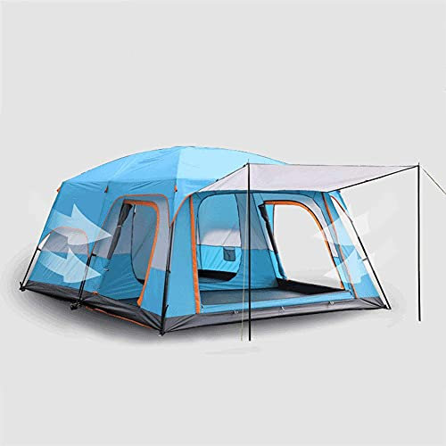 RajoNN Campingzelt, Familien-Tunnelzelt, großes Kuppelzelt mit extra großen Schlaffächern und Vorraum, Camping-Wanderzelt für Familien, Festivals, Bergsteigen
