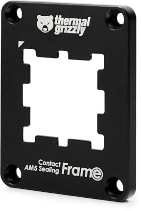 Thermal Grizzly AM5 Contact Sealing Frame - Kombination aus Contact Frame & CPU Guard - Optimiert die Kontaktdruckpunkte und schützt die Komponenten - Für AMD Ryzen 7000 CPUs