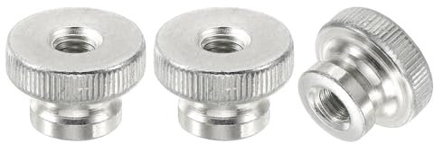 QUARKZMAN Dadi a Farfalla Scanalati, 3 Pezzi Dado M10 in Acciaio al Carbonio con Foro Passante per Parti Stampante 3D, Argento