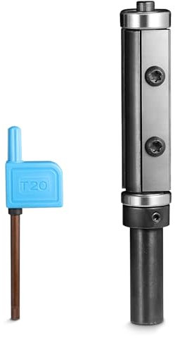 Genmitsu Top & Bottom Bearing Flush Trim Router Bit, 1/2 Shank, 2-23/64 Cutting Length, Interchangeable Carbide Insert, Woodworking Milling Cutter, FRBE01A