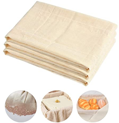 ATPWONZ 3 pcs Telas Filtrantes Reutilizable - 100% Filtro de Algodón Ideal para Colar Leche de Almendras, Zumos y Batidos de Frutas,Bebidas Vegetales,ect