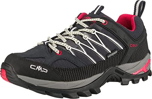 CMP Rigel Low Wmn Trekking Shoe Wp, Scarpe da trekking Donna, Antracite-Off White, 37 EU