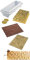 Silikomart 25.008.99.0082 Set KIT Diamond Frozen BUCHE Magic Wood MAT Set of 4 Silicone Moulds, White, Gold and Brown 80 x 250 H 67 mm, Plastic