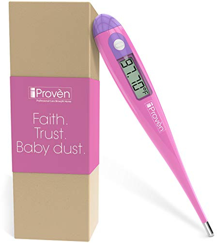 Thermomètre basal pour température corporelle - Suivez votre ovulation - BBT sensible - Précision au 1/100e degré - TTC - Grossesse naturelle et planification familiale - iProven - BBT-271A