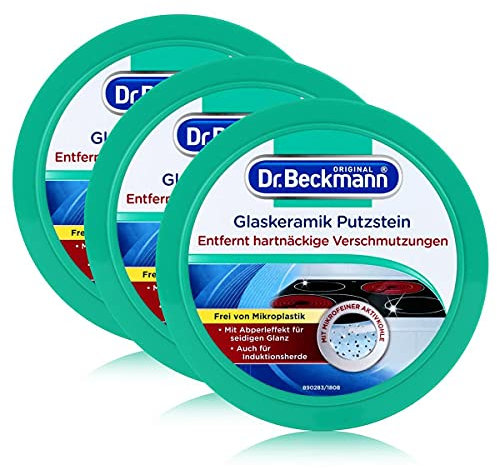 3x Dr. Beckmann Glaskeramik Putzstein 250g - Hemmt Neubefall