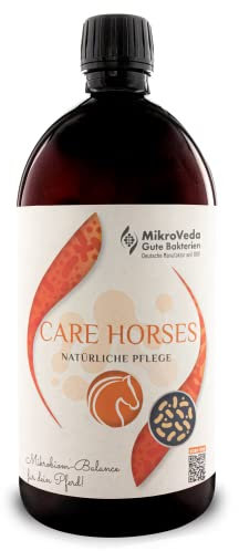 Mikroveda Care Horses 1 Liter, Bio Stallpflege, natürliches Pflegemittel Mikroorganismen für Pferd und Stall