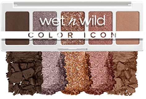 Wet n Wild Paleta Color Icon 5-Pan, Paleta de Sombras de Ojos, 5 Colores Intensamente Pigmentados para el Maquillaje Diario, Fórmula de Larga Duración y Fácil de Difuminar, Camo-Flaunt