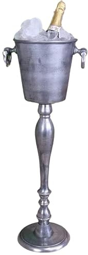 Chabias Deluxe Large Champagne Ice Bucket with Stand, Prosseco Antique Vintage Royal Ice Bucket Cooler