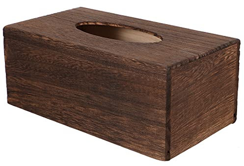 Cabilock 1 Stück Tissue Box Taschentuchbox Holz Kosmetiktücher Box Papierhandtuch Box Tücherbox Spender für Büro Küche Wohnzimmer Schlafzimmer Schreibtisch