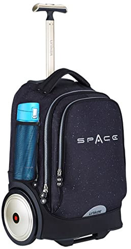 UNIKER Laptoptasche mit Rollen für 35,6 cm (14 Zoll) Laptop, Rolltasche, Rucksack mit Rollen, 50,8 cm (20 Zoll) Computertasche mit Rädern, Weltall, Medium, Rucksack mit Rollen