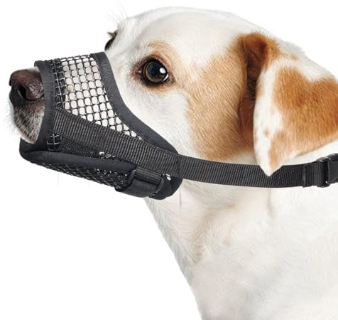 Mayerzon Dog Muzzle, Breathable Mesh Muzzles with Adjustable Hook and Loop