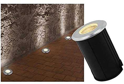 Faretto da Esterno ad Incasso Antiriflesso IP67 Impermeabile Faretti da Incasso A Pavimento per Terrazza, Illuminazione di Vialetti, Segnapasso da Incasso ( Color : Bianco caldo , Size : 3W-24V )
