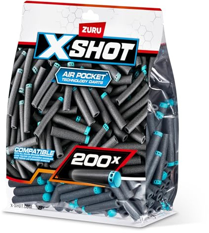 X-Shot Dart Big-Refill - 200 Darts Nachfüllpack - Blaster-Action Zubehör