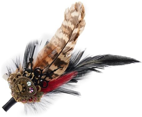 Épingle à plumes pour chapeau, épingle à plumes, broche gothique, épingle à chapeau décorative pour homme et femme, épingle à cheveux multifonctionnelle, épingle à cheveux en métal pour chapeau, sac,