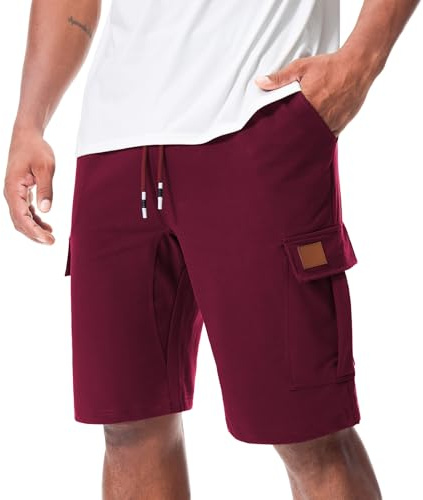 Suwangi Herrshorts korta byxor bermuda cargo sport bomull löpning sommar shorts med flera fickor