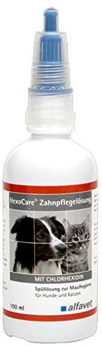 Alfavet HexoCare Zahnpflegelösung zur Maulpflege für Hund und Katze, mit Chlorhexidin und Tris-EDTA, 100ml