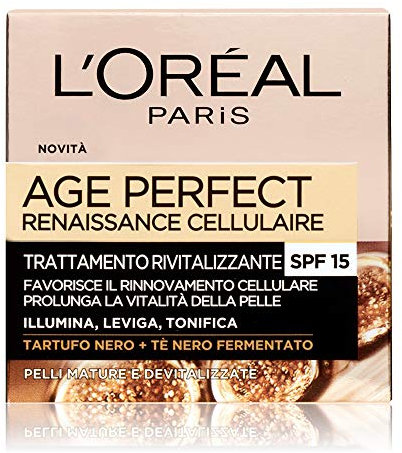 L'Oréal Paris Age Perfect Renaissance Cellulaire Crema Viso Antirughe Ricostituente Giorno, Pelli Mature, 50 ml