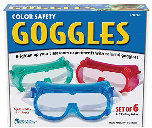 Learning Resources LER2449 RAINBOW Schutzbrille Set von 6