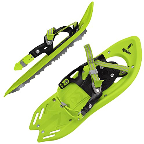 ALPIDEX Raqueta Nieve Niño Talla 26 hasta la 38, Color:Enanito Invernal sin Bastones