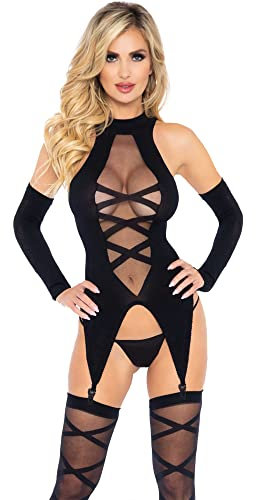 LEG AVENUE Very Sexy Lingerie Camigarter, Stockings & Gloves