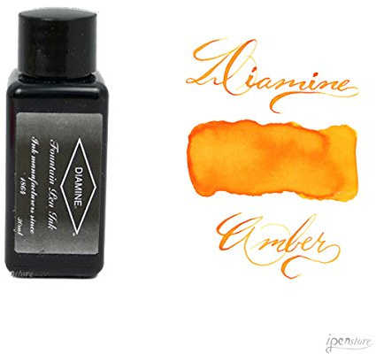Diamine Fountain Pen Bottled Ink, 30ml - Amber