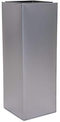 VIVANNO Bac à Fleurs Simple en Zinc, Design Bloc 65 cm, Argent, INCL. Insert